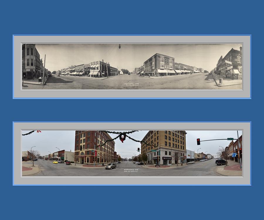 Historic Independence Kansas Panoramic Reproduction Photograph by Ken DePue