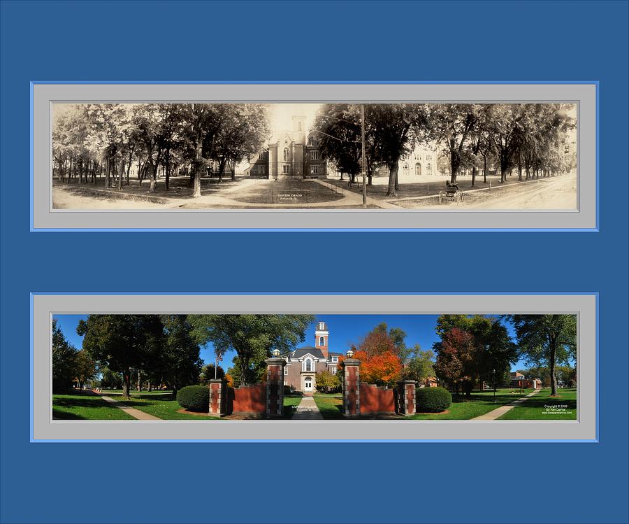 Historic Indianola Iowa Panoramic Reproduction Simpson College Photograph by Ken DePue
