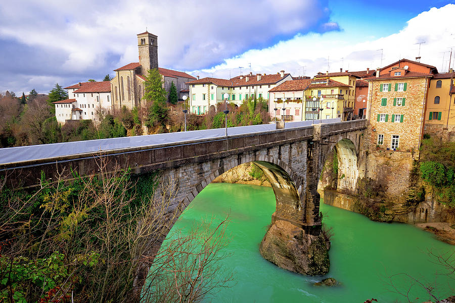 Historic italian landmarks in Cividale del Friuli, Devils Bridg Photograph by Brch Photography