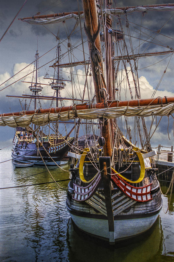 Historic Jamestown Ships Photograph by Randall Nyhof