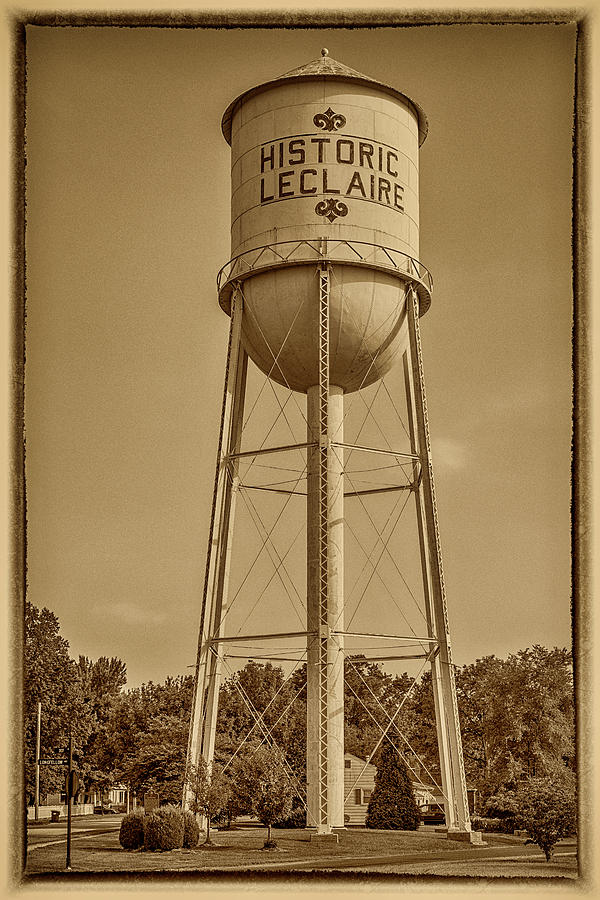 Historic LeClaire Illinois Water Tower 7R2_DSC0120_07192017 Photograph by Greg Kluempers