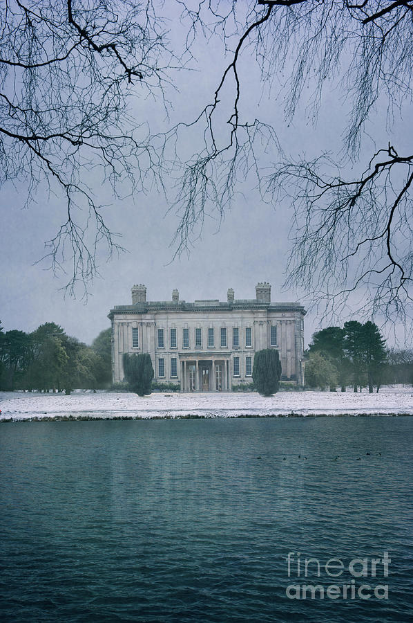 Historic Mansion House At The Edge Of A Lake In Winter  Photograph by Lee Avison