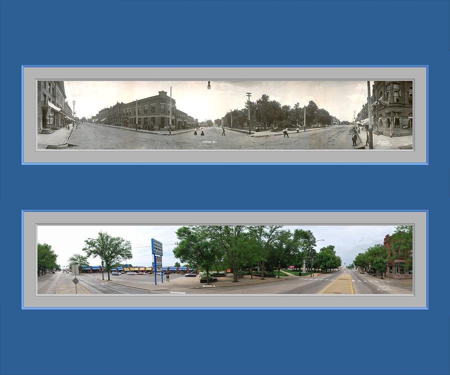 Historic Marion Iowa Panoramic Reproduction Photograph by Ken DePue