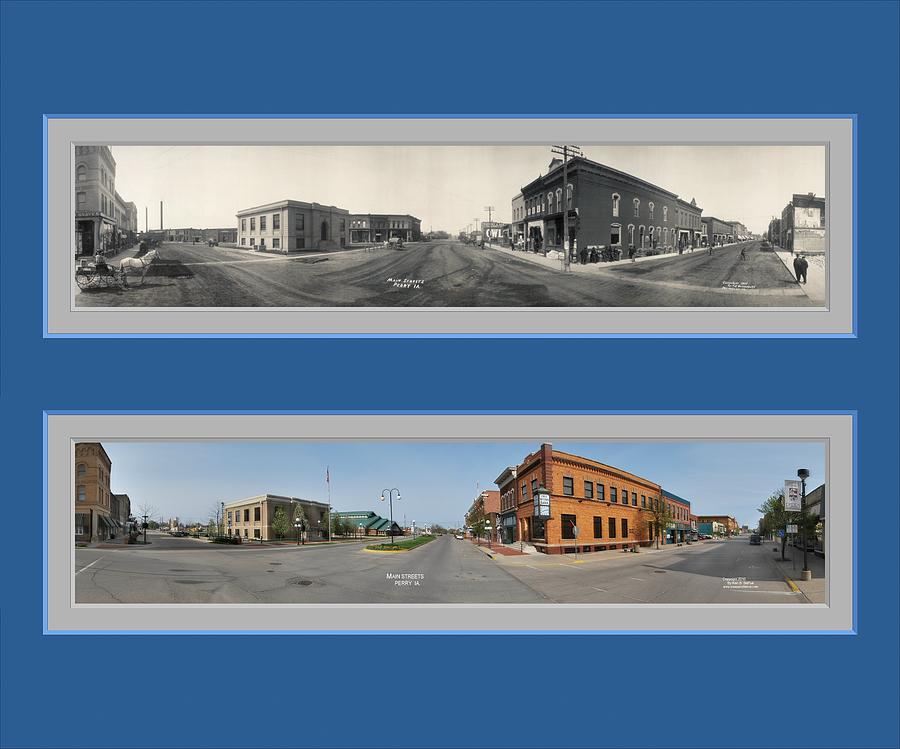 Historic Perry Iowa Panoramic Reproduction Photograph by Ken DePue