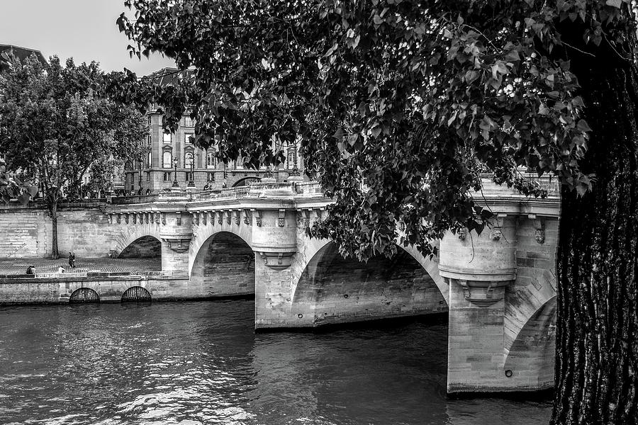 Historic Pont Neuf Bridge in Black and White Photograph by Bob Cuthbert ...