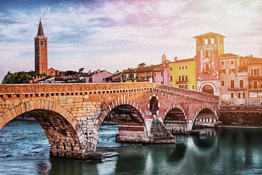 Architecture Photograph - Historic Ponte Pietra Verona by Carol Japp