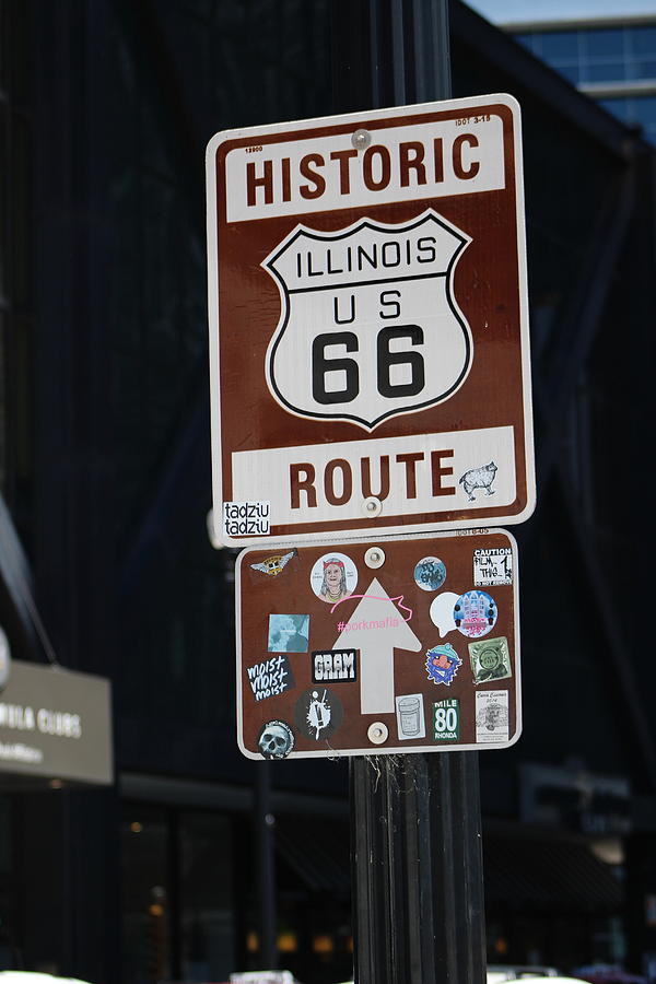 Historic Route 66 Sign Chicago Photograph by Colleen Cornelius