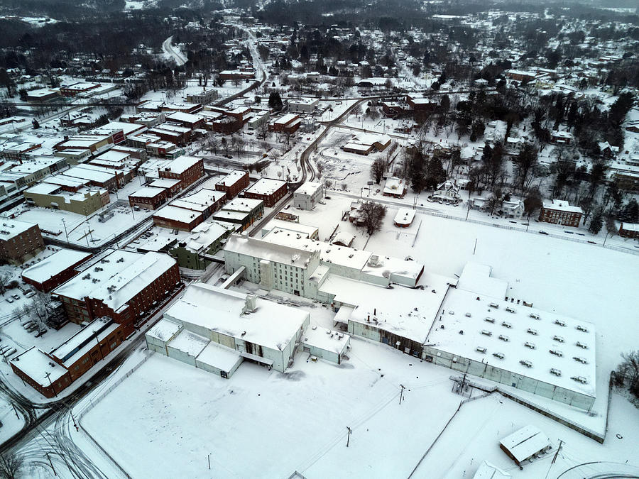 Vintage Photograph - Historic Snow Days by ADA Drone