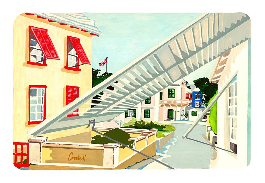 Historic St Georges Town - Bermuda Painting by Joan Cordell