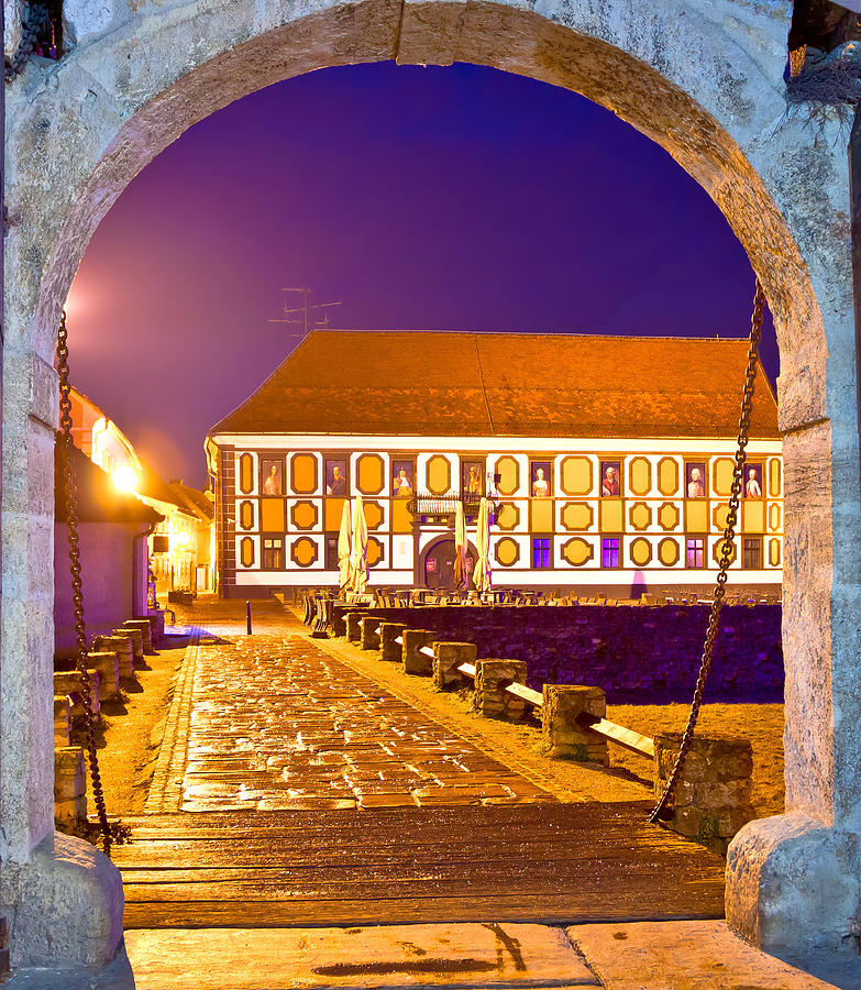 Historic street of Varazdin evening view Photograph by Brch Photography