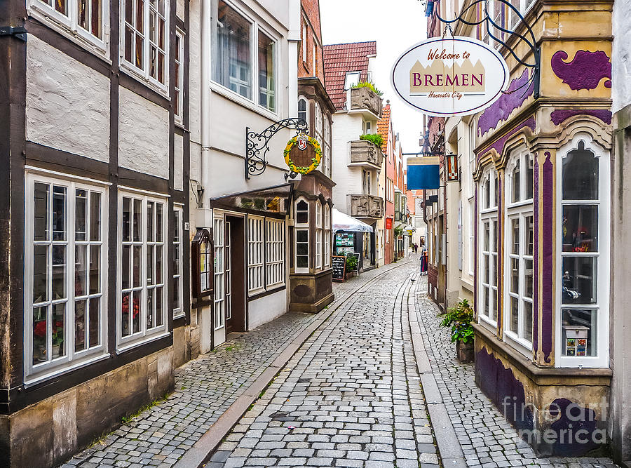Historic Streets of Bremen Photograph by JR Photography