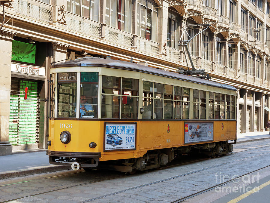 Historic tram still in service in Milan Italy Photograph by Louise Heusinkveld