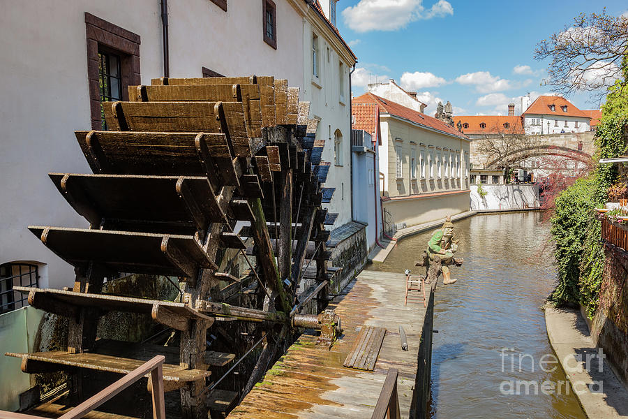 Historic water mill on Kampa Island in Prague, Czech Republic. Photograph by Michal Bednarek