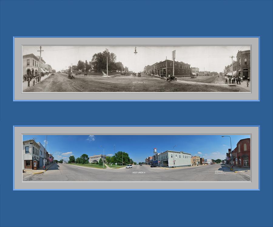 Historic West Union Iowa Panoramic Reproduction Photograph by Ken DePue
