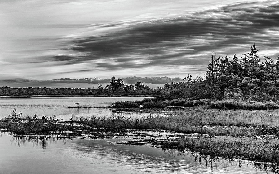 Historic Whitebog landscape Black - White Photograph by Louis Dallara