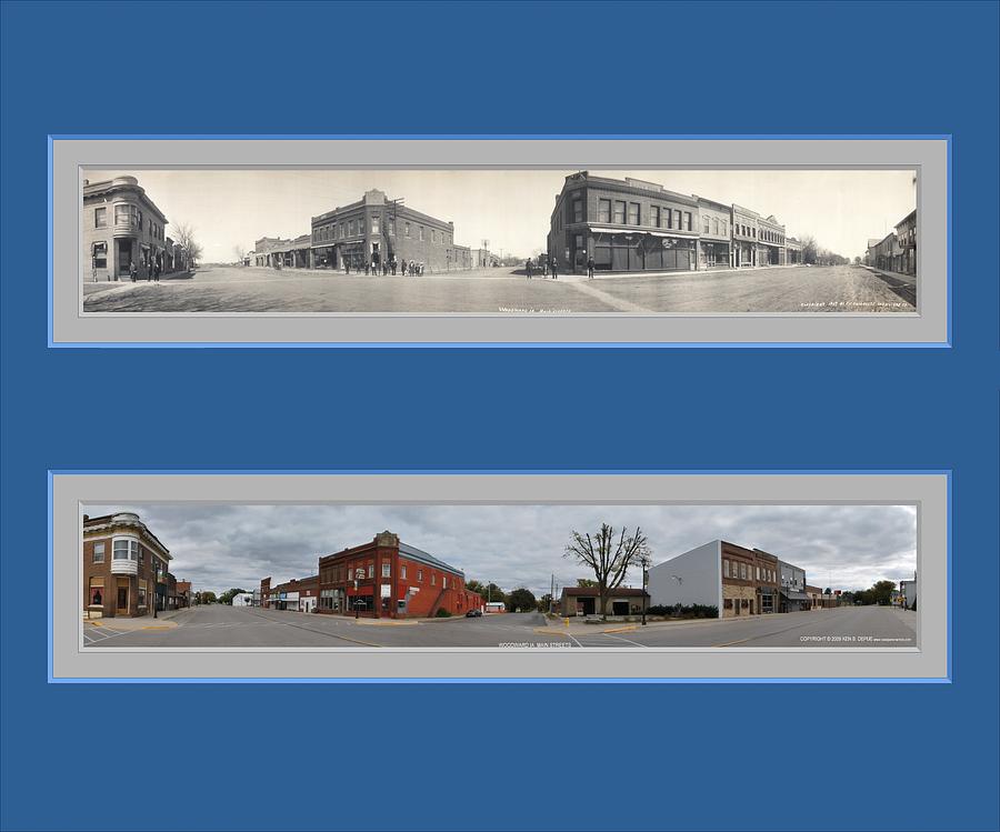 Historic Woodward Iowa Panoramic Reproduction Photograph by Ken DePue