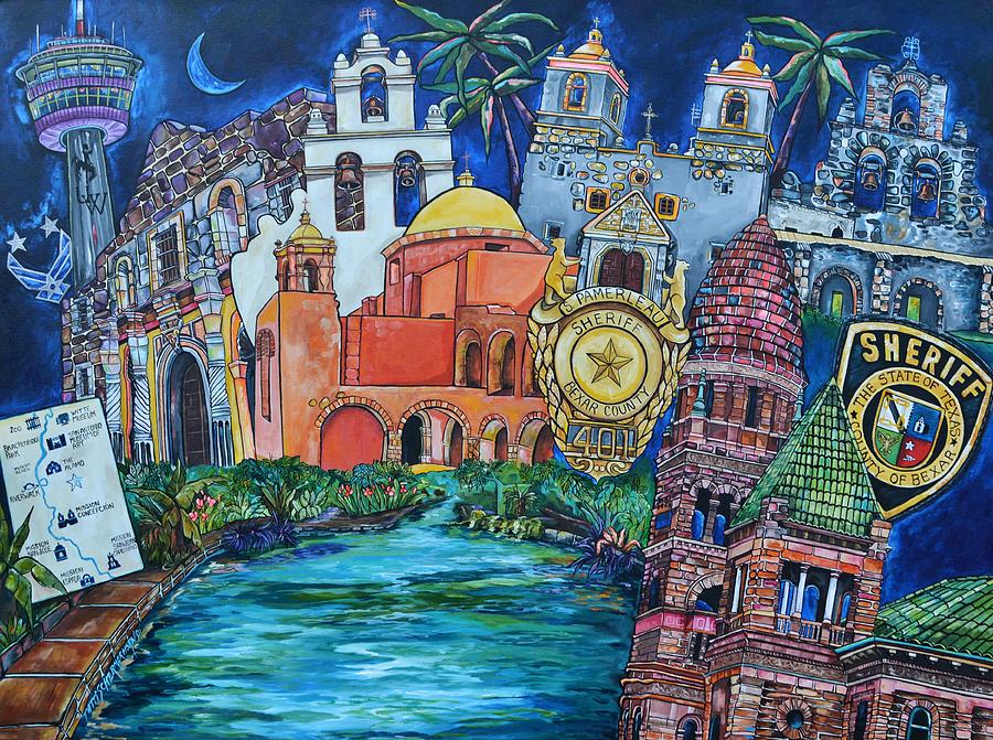 Historical 401s San Antonio Painting by Patti Schermerhorn