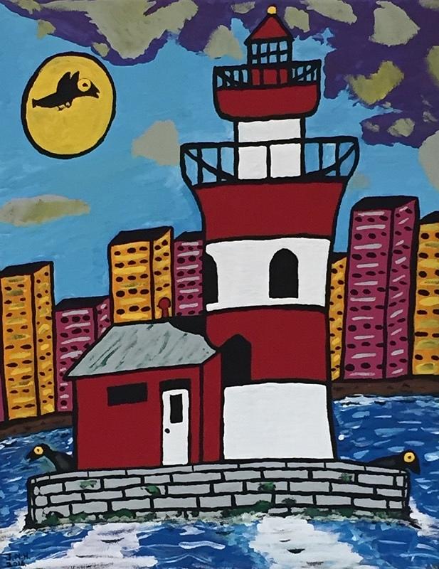 Michigan State Painting - Historical Michigan lighthouse by Jonathon Hansen