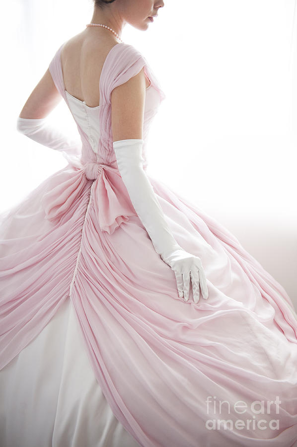 Historical Woman In A Pink Evening Dress  Photograph by Lee Avison