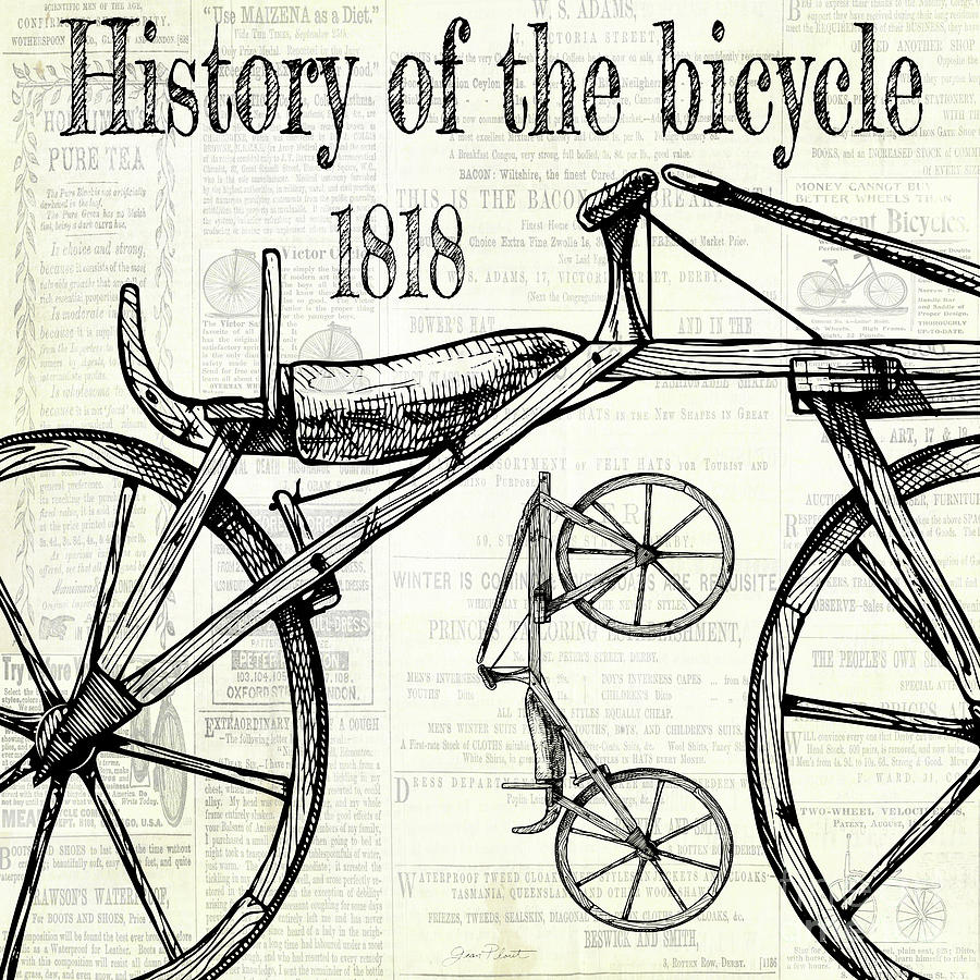 History Of The Bicycle B Digital Art by Jean Plout