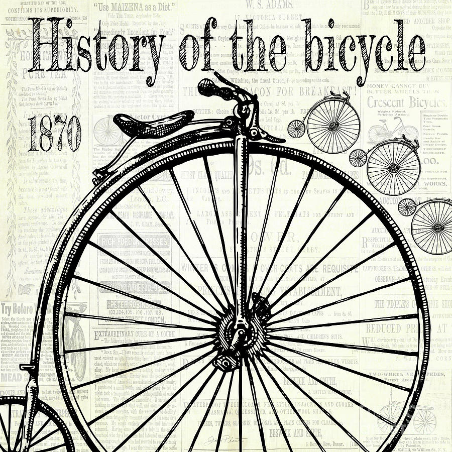 History Of The Bicycle D Digital Art by Jean Plout