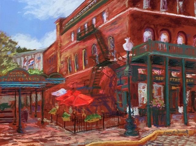 History Painting - History On Main Street by Jane McDowell History Painting - History On Main Street by Jane McDowell