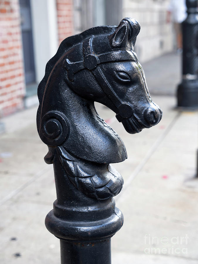 New Orleans Photograph - Hitching post in the French Quarter of New Orleans by Louise Heusinkveld