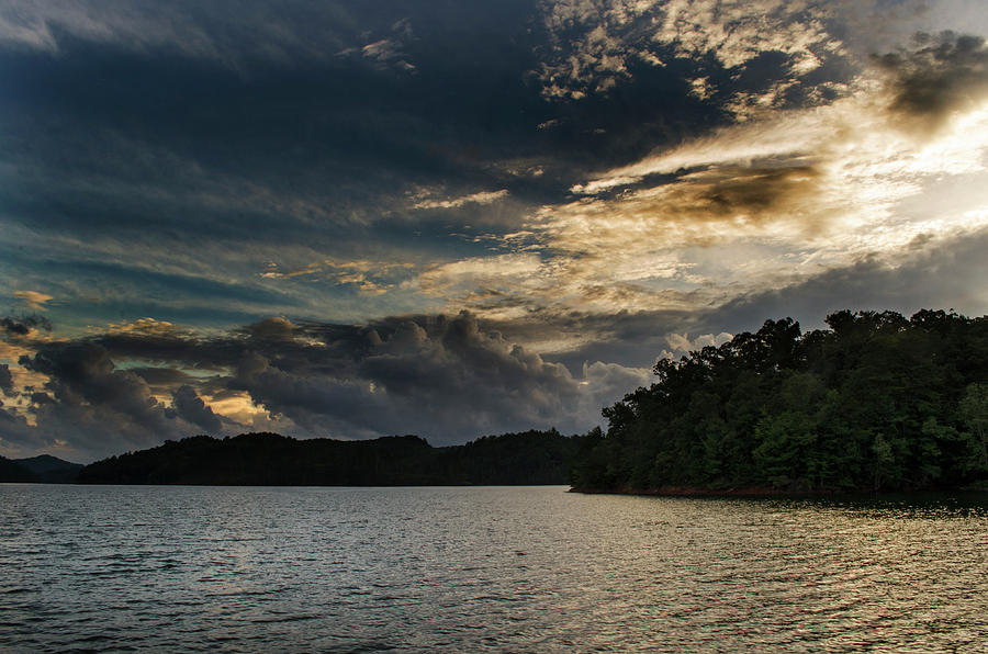 Sunset Photograph - Hiwassee Lake From Hanging Dog Recreation Area by Greg and Chrystal Mimbs