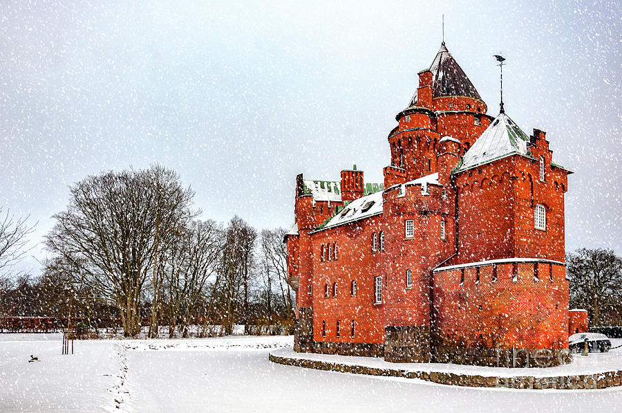 Hjularod Castle in Winter Photograph by Antony McAulay