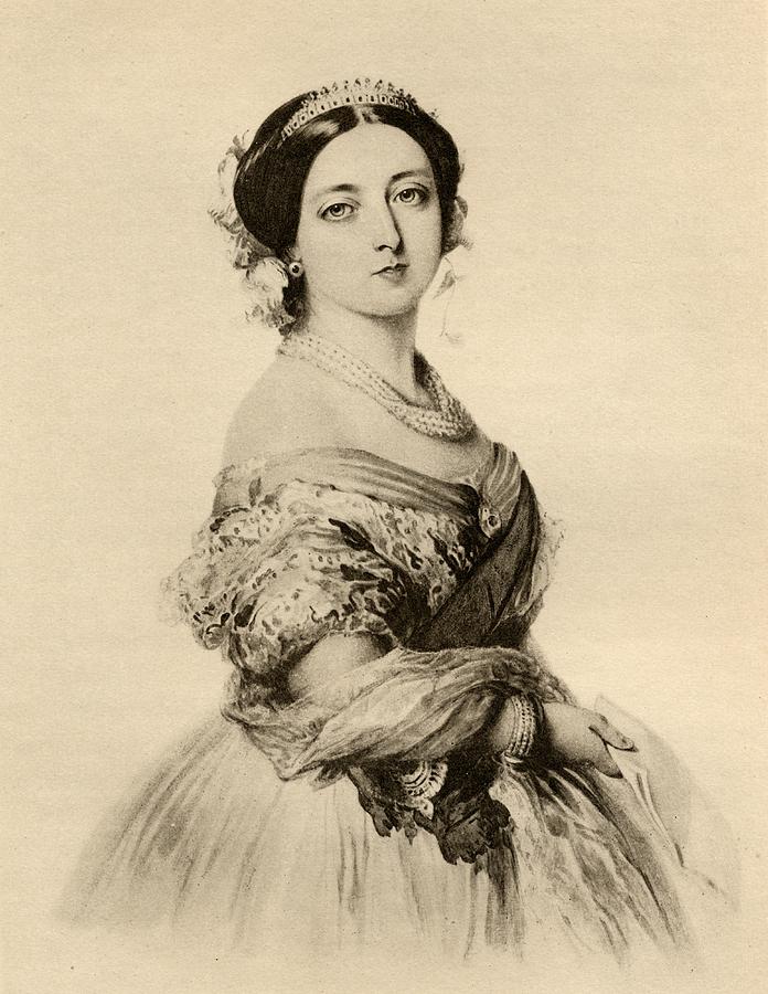 H.m. Queen Victoria In 1855. 18191901 Drawing by Vintage Design Pics