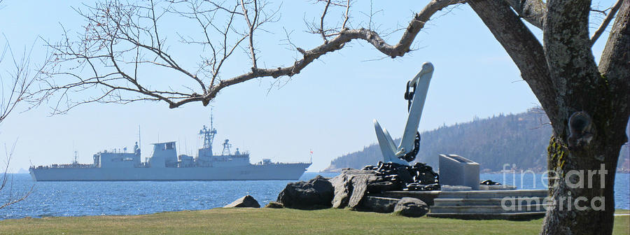 Tree Painting - HMCS Montreal in Halifax by John Malone