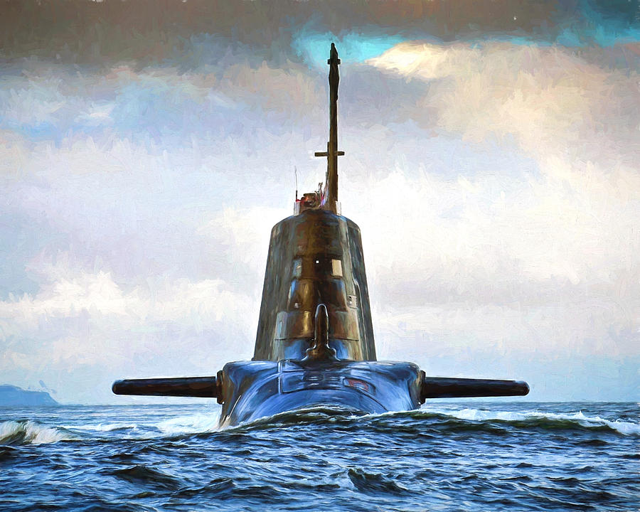HMS Ambush Submarine 2 Digital Art by Roy Pedersen