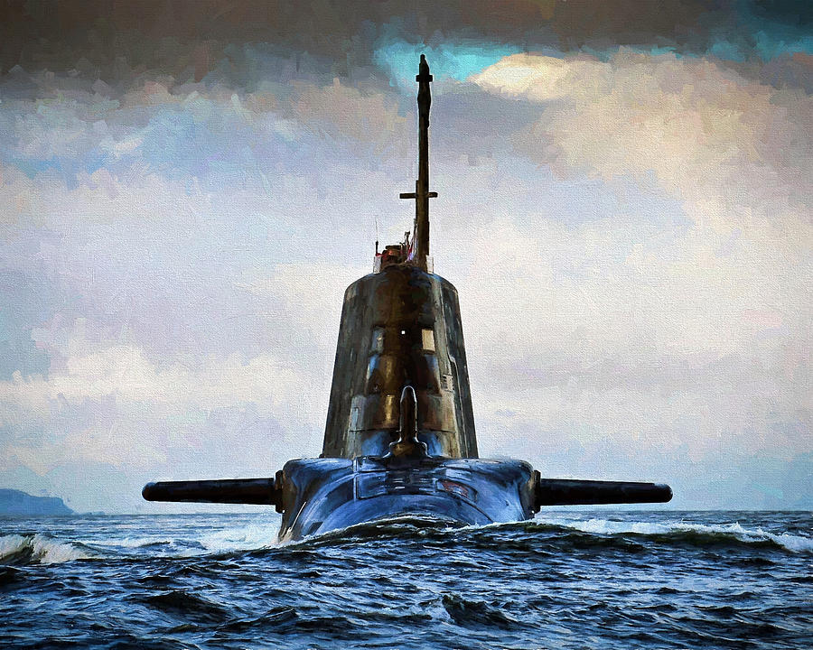 HMS Ambush Submarine 3 Digital Art by Roy Pedersen