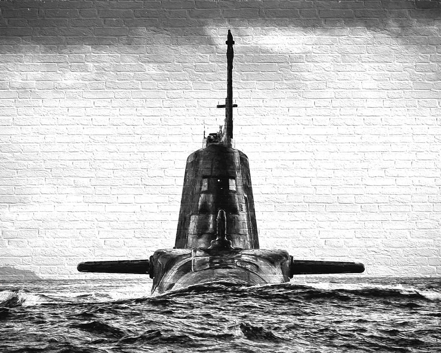 HMS Ambush Submarine Gaffiti Digital Art by Roy Pedersen