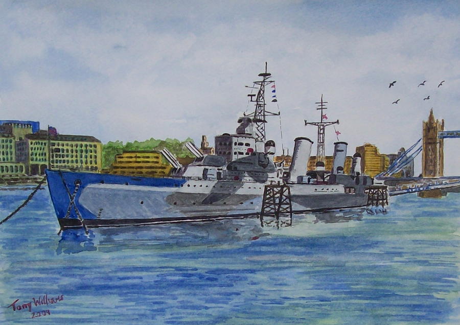 Hms Belfast Painting