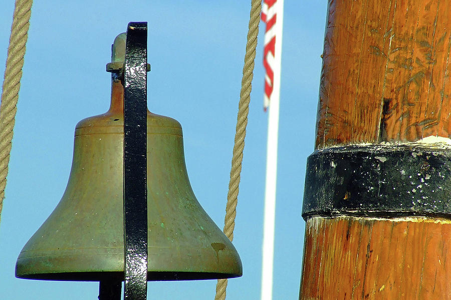 Vintage Photograph - HMS Bounty Ships Bell by Brian Pflanz Vintage Photograph - HMS Bounty Ships Bell by Brian Pflanz