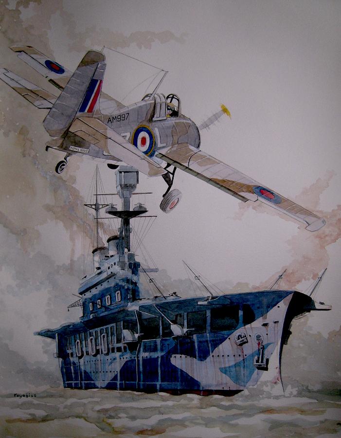 HMS Eagle Painting by Ray Agius