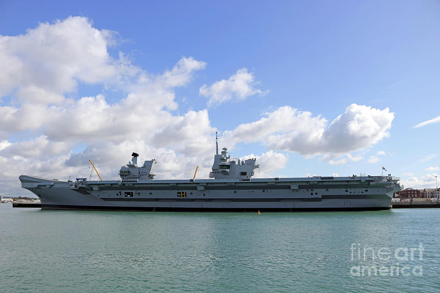 HMS Queen Elizabeth II at Portmouth Harbour Photograph by Julia Gavin