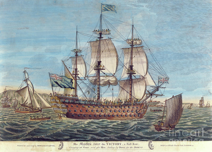 HMS Victory Painting by English School