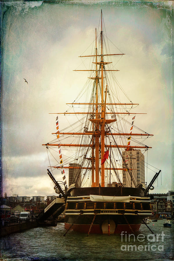 Boat Photograph - HMS Warrior  by Ann Garrett