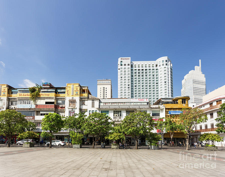 Ho Chi Minh cityscape in Vietnam on a sunny day.  Photograph by Didier Marti