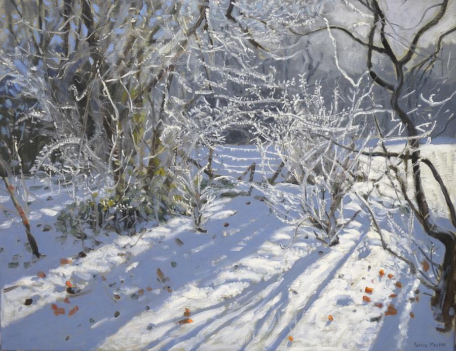 Christmas Painting - Hoar frost by Andrew Macara
