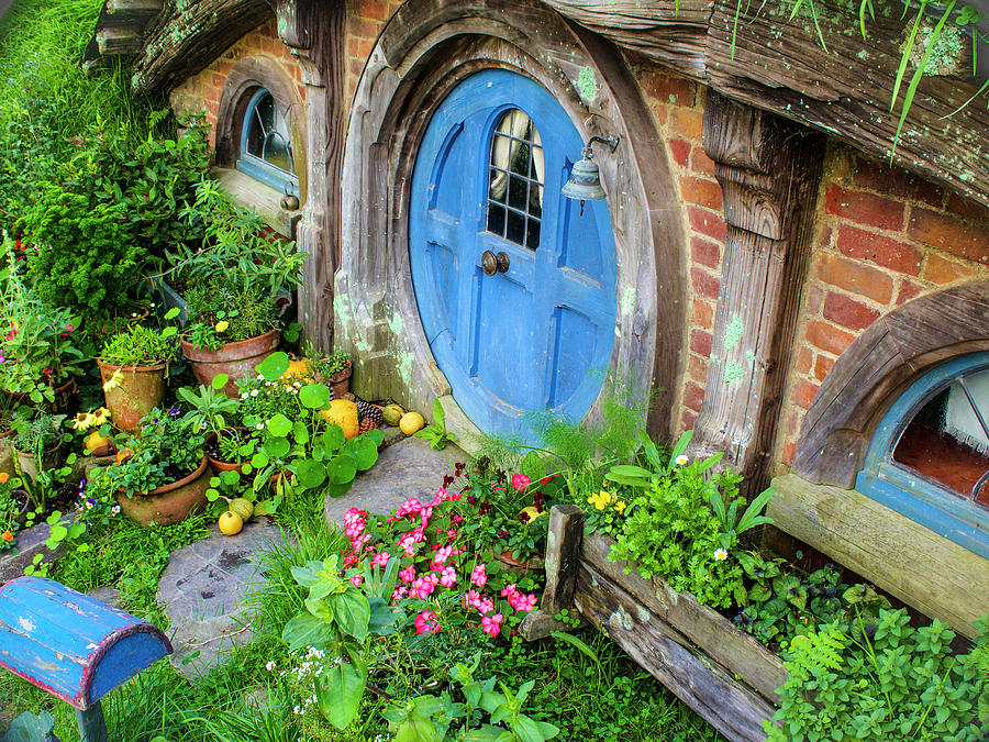 Hobbit Cottage and Garden, NZ Photograph by Venetia Featherstone-Witty