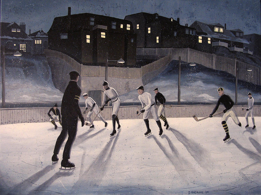 Hockey Christie Pits Painting by Dave Rheaume