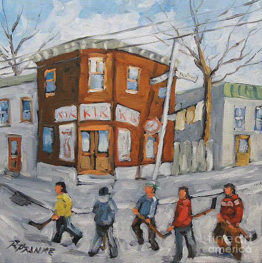 Hockey Town Montreal created by Prankearts Painting by Richard T Pranke