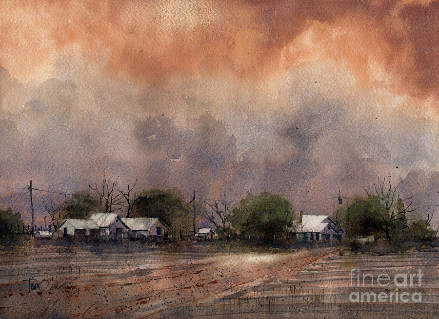 Hockley County Cotton Farm Painting by Tim Oliver