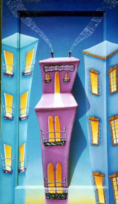 Buildings Painting - Hocus Pocus by Valerie Walsh Buildings Painting - Hocus Pocus by Valerie Walsh