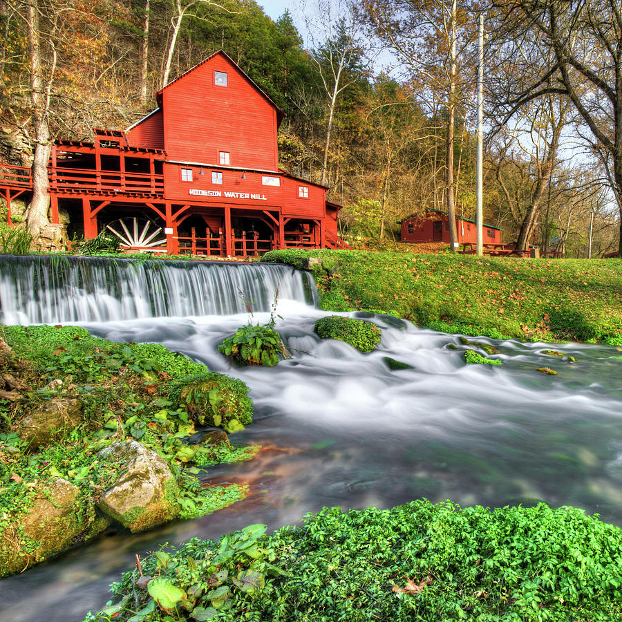 Hodgson Water Mill - Missouri - Square Format Photograph by Gregory Ballos