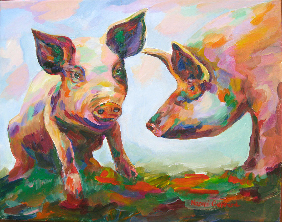 Hog consultation Painting by Naomi Gerrard