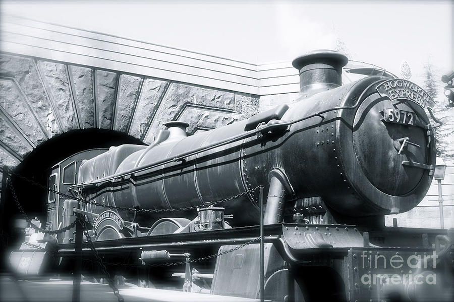Hogwarts Express Black and White Photograph by Shelley Overton